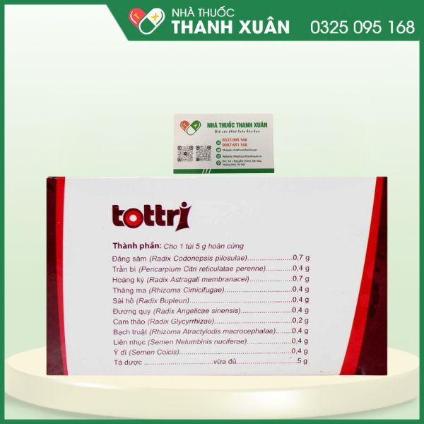 Tottri - Hỗ trợ làm co búi trĩ, bền vững thành mạch